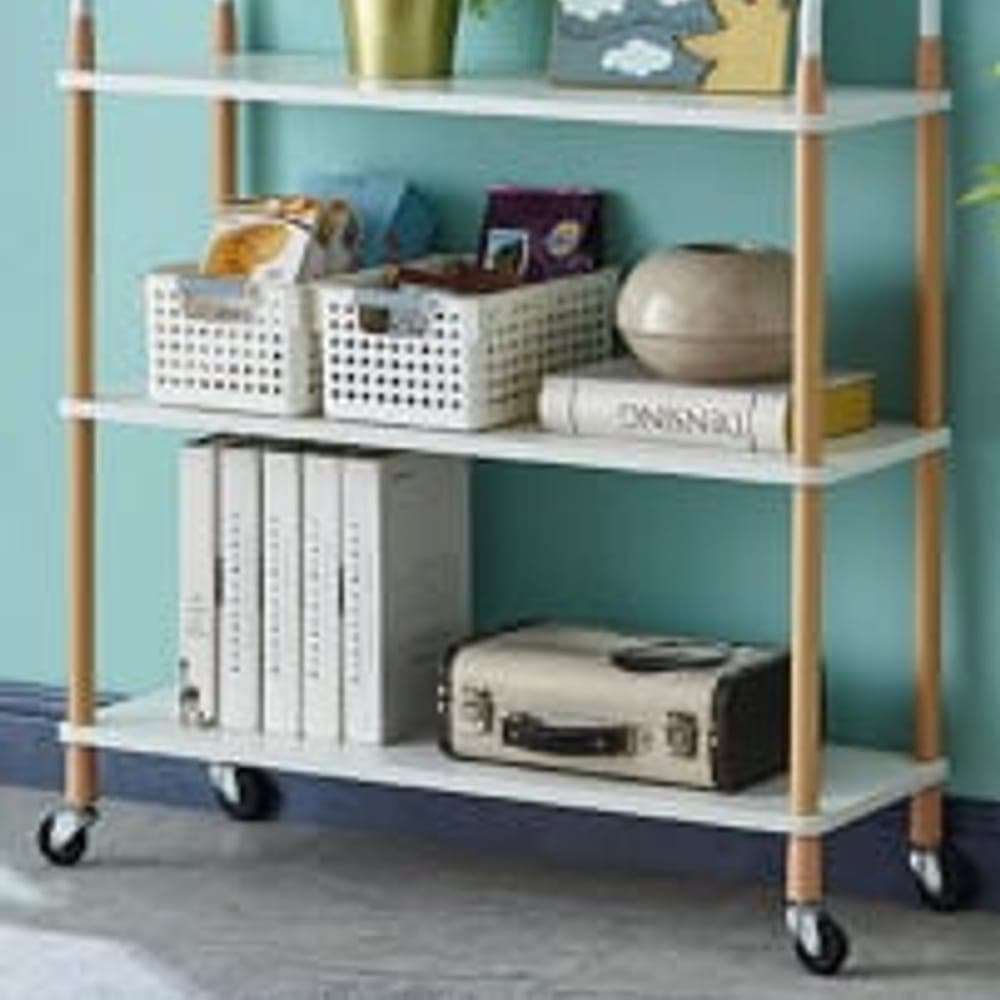 Wooden Shelf Storage Rack (3-Tier, Long)