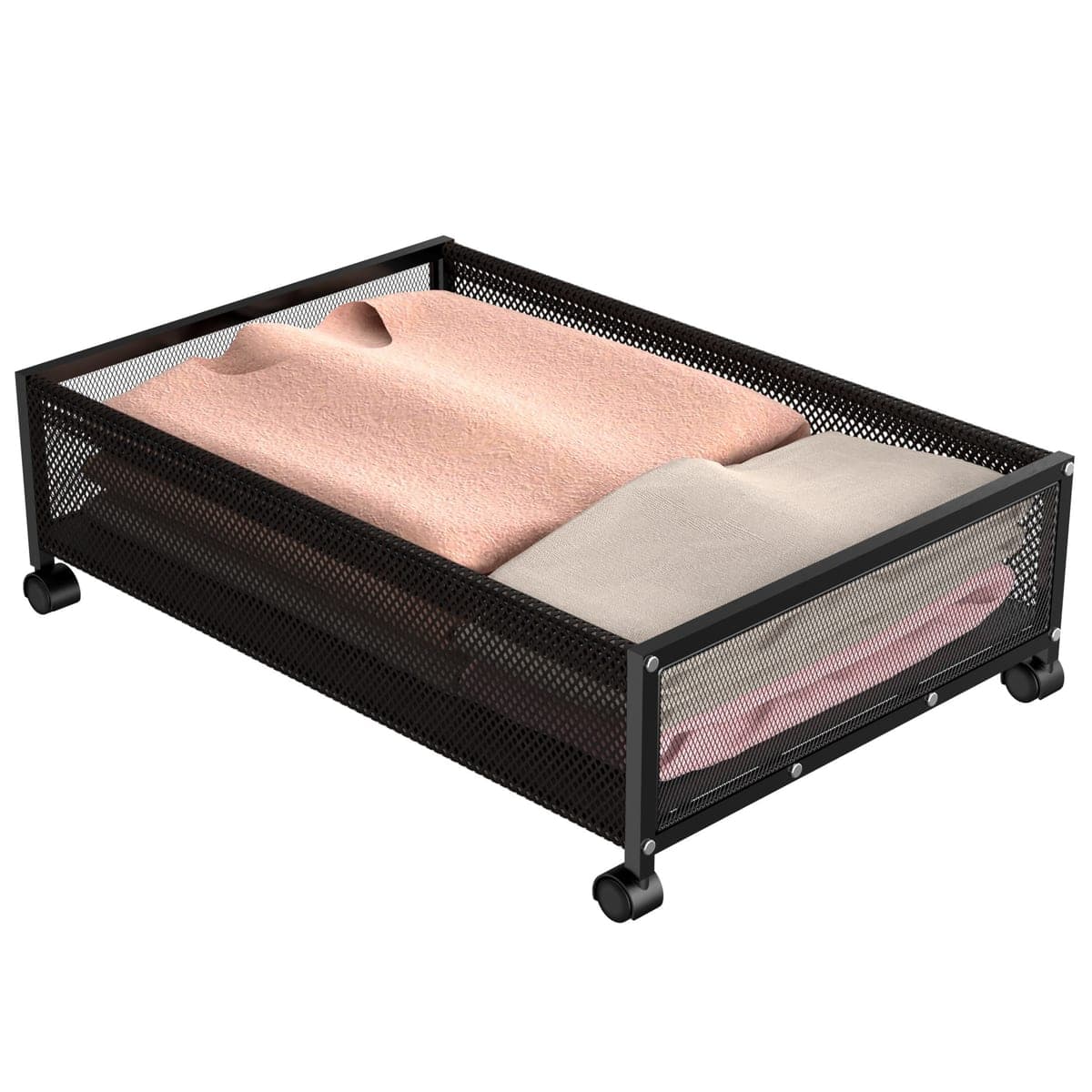 Under-Bed Storage Rack (Nonwoven Fabric + Hollow Board, Single Set)