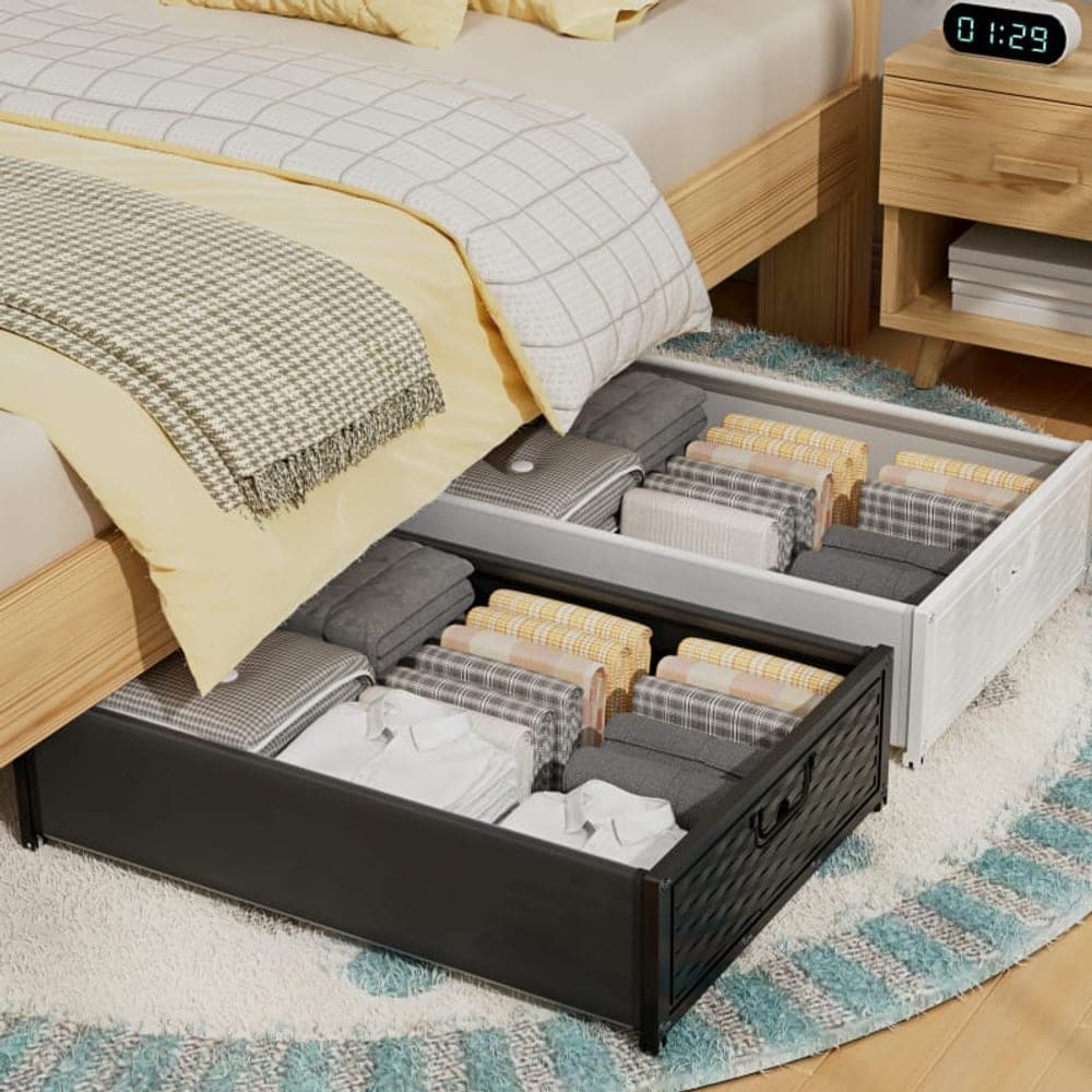 Under-Bed Storage Rack (Oxford Fabric + Hollow Board, Single Set)