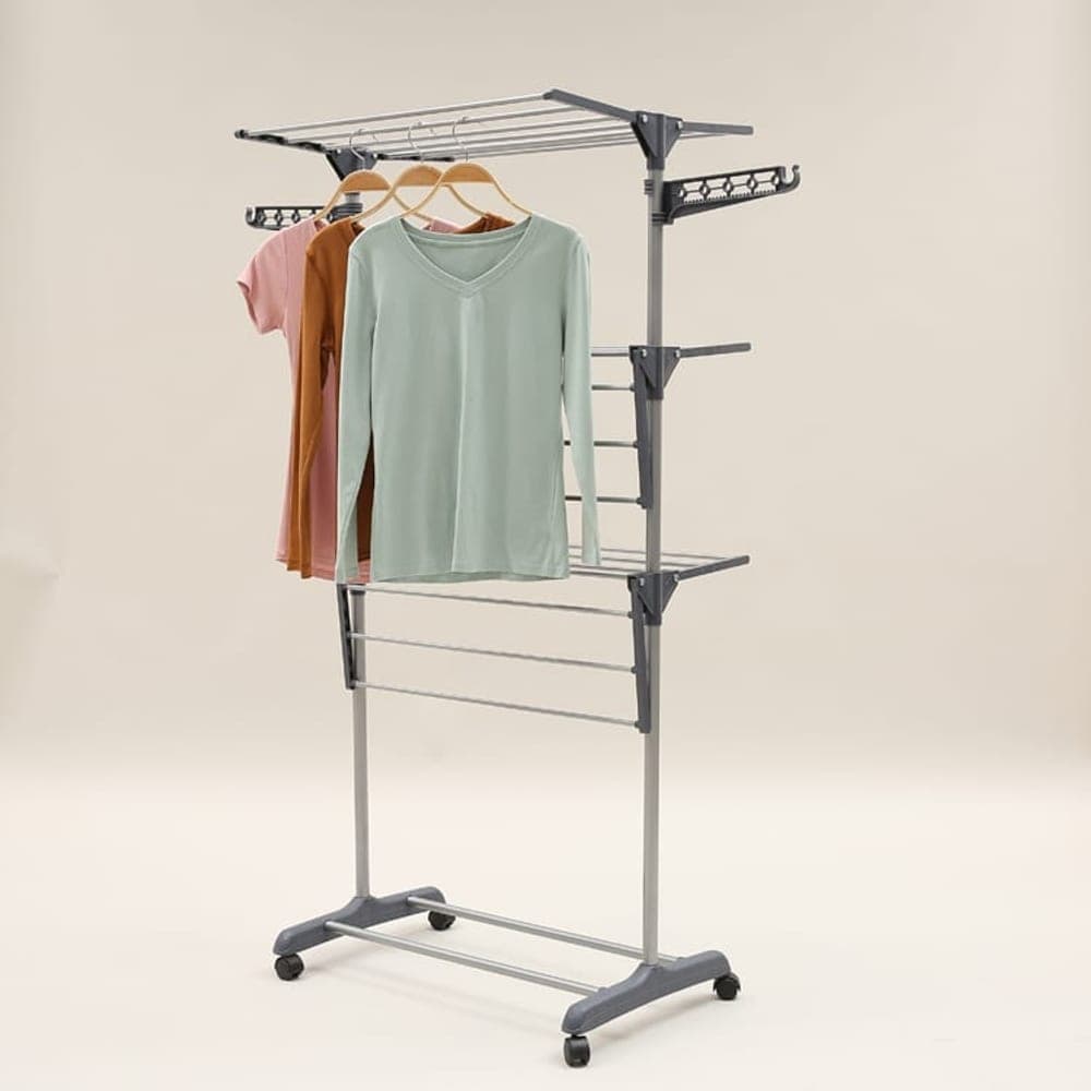 Single-Pole 3-Tier Clothes Drying Rack (3 Tiers) - image 1