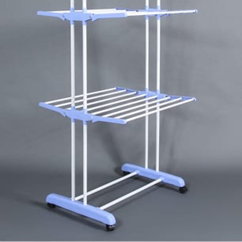 3-Tier Double-Pole Clothes Drying Rack (3-Tier)