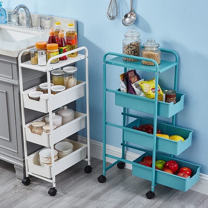 20cm Narrow Gap Rolling Cart (4-Tier)