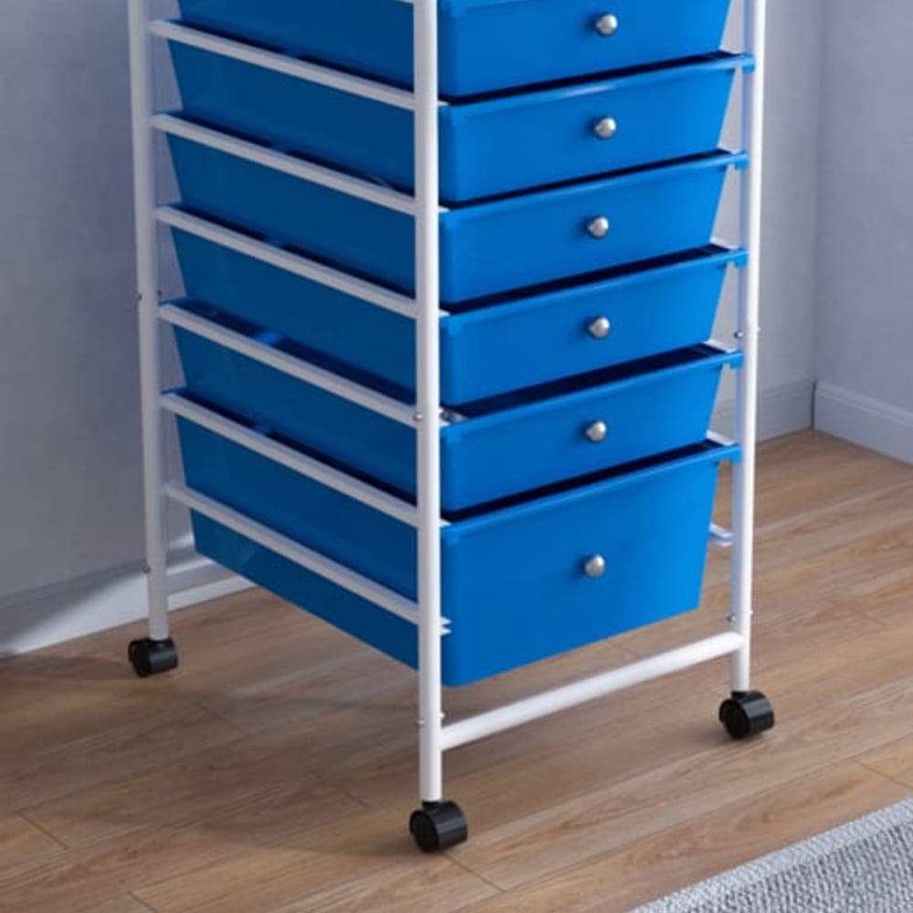 2-Tier Drawer Storage Rack with Small Bins (PP + Carbon Steel Tube, 16mm Dia, 0.6 Thick)